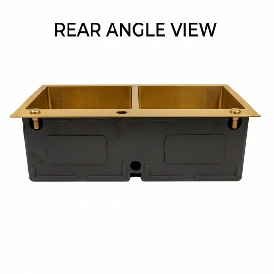 Gold Double Bowl Kitchen Sink #0022