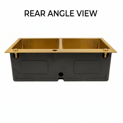 Gold Double Bowl Kitchen Sink #0022