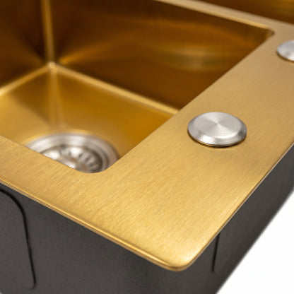 Gold Double Bowl Kitchen Sink #0022