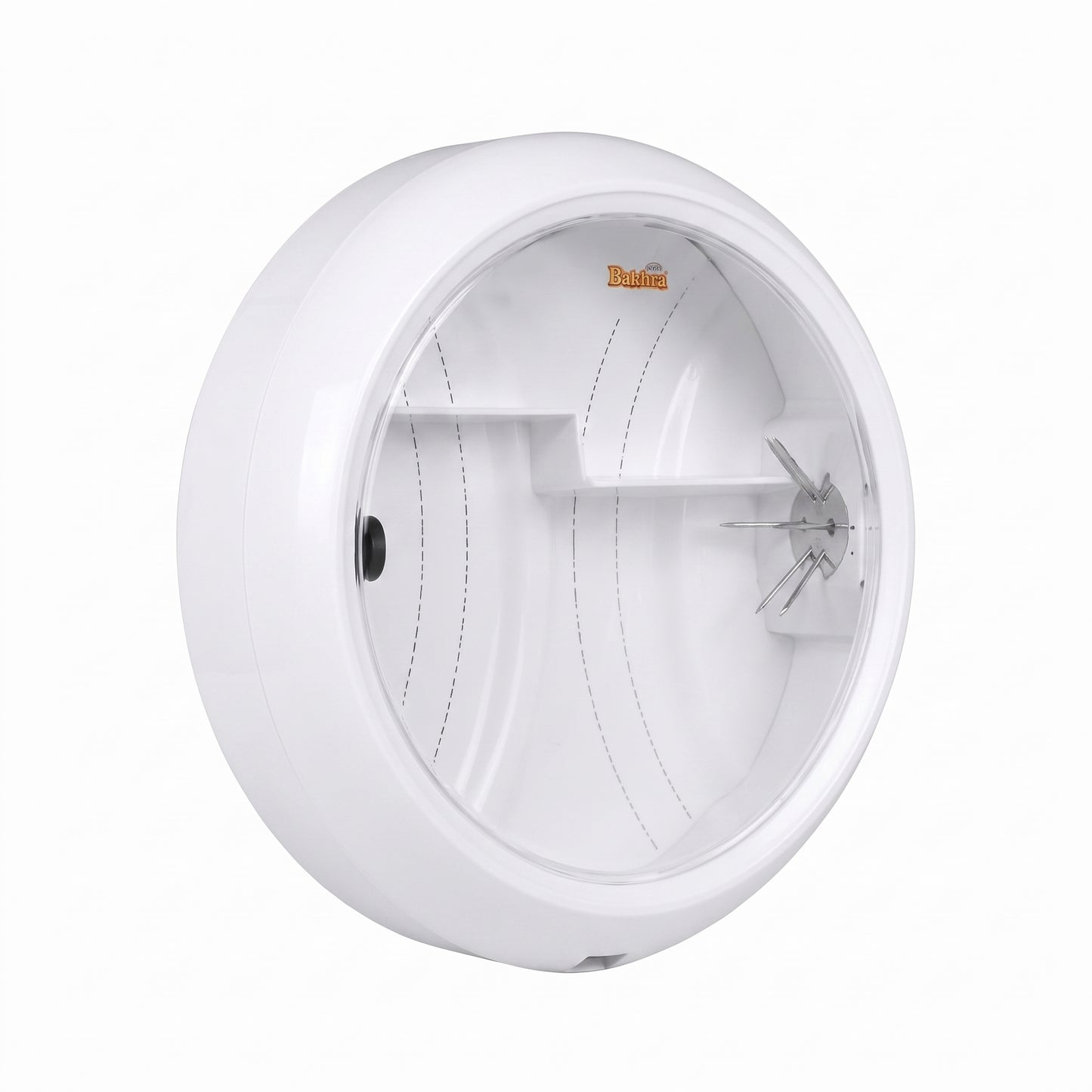 Bakhra Round Wall-Mount Bathroom Storage Cabinet – White