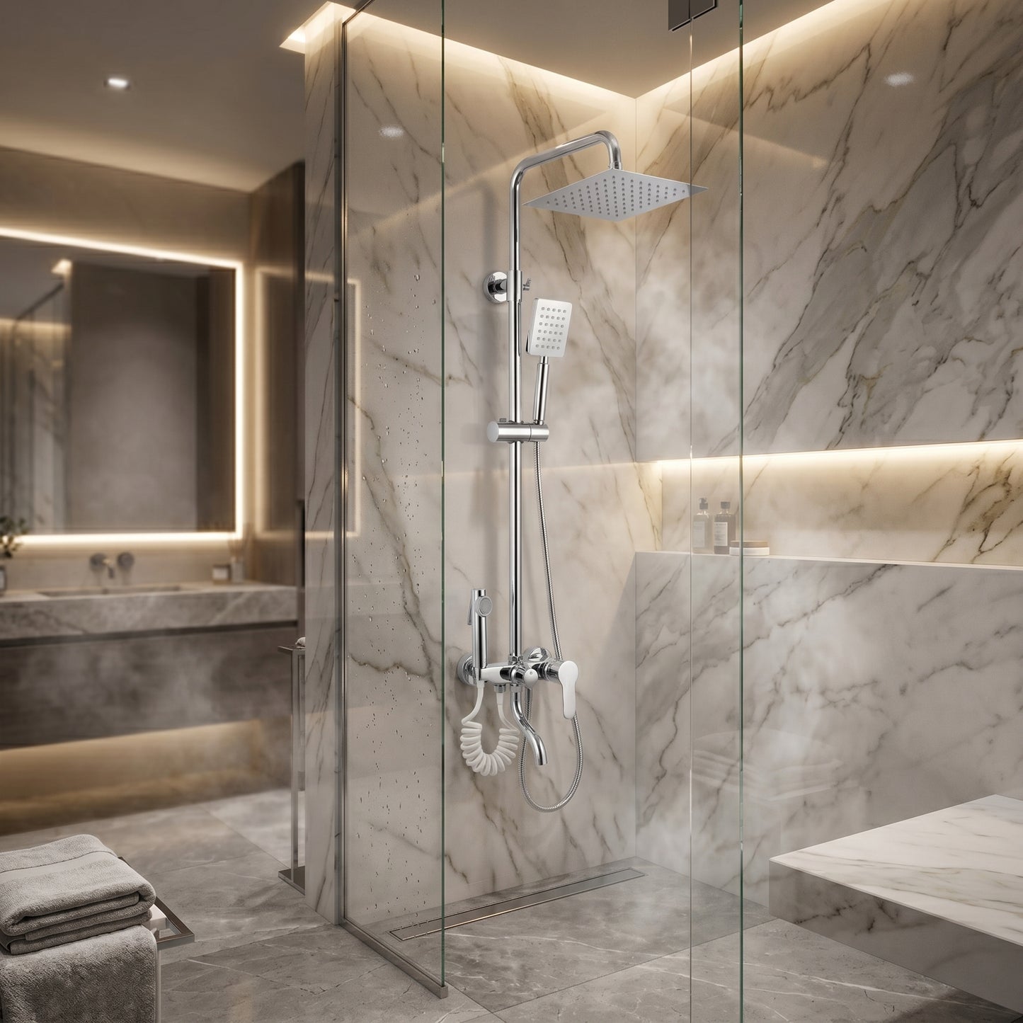 Luxury Chrome Shower Set | #0001