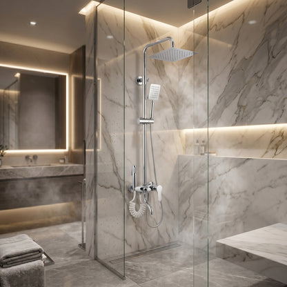 Luxury Chrome Shower Set | #0001