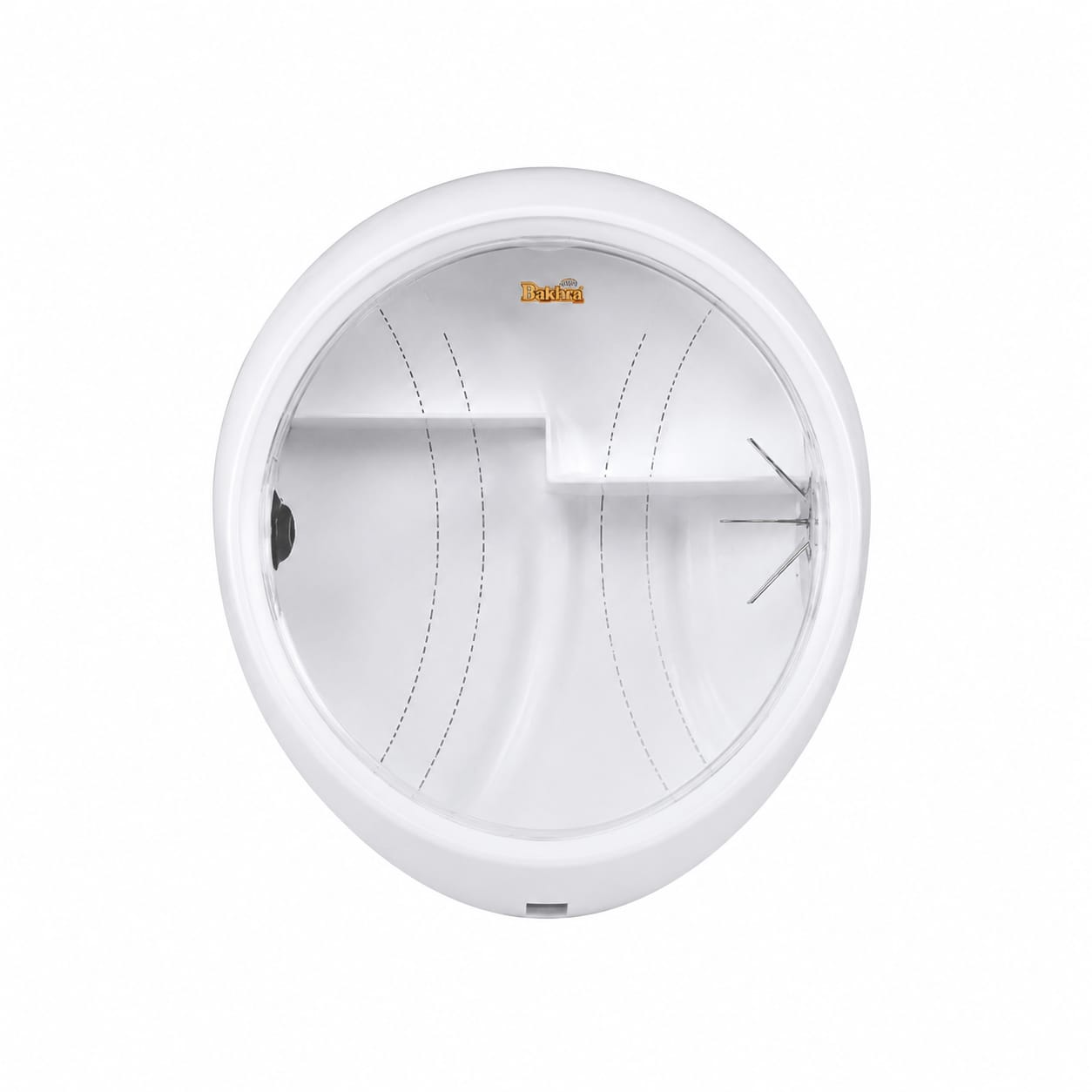 Bakhra Round Wall-Mount Bathroom Storage Cabinet – White