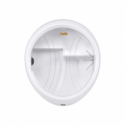 Bakhra Round Wall-Mount Bathroom Storage Cabinet – White