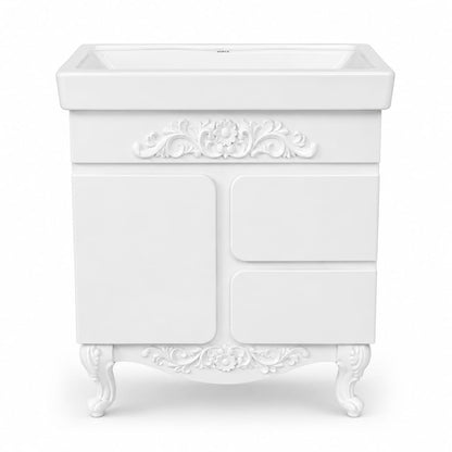 White Baroque Bathroom Vanity Set