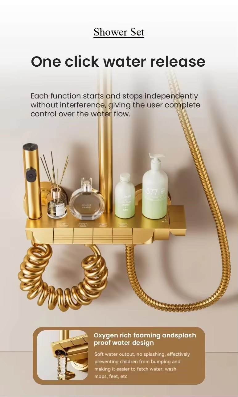 Golden Piano Shower System