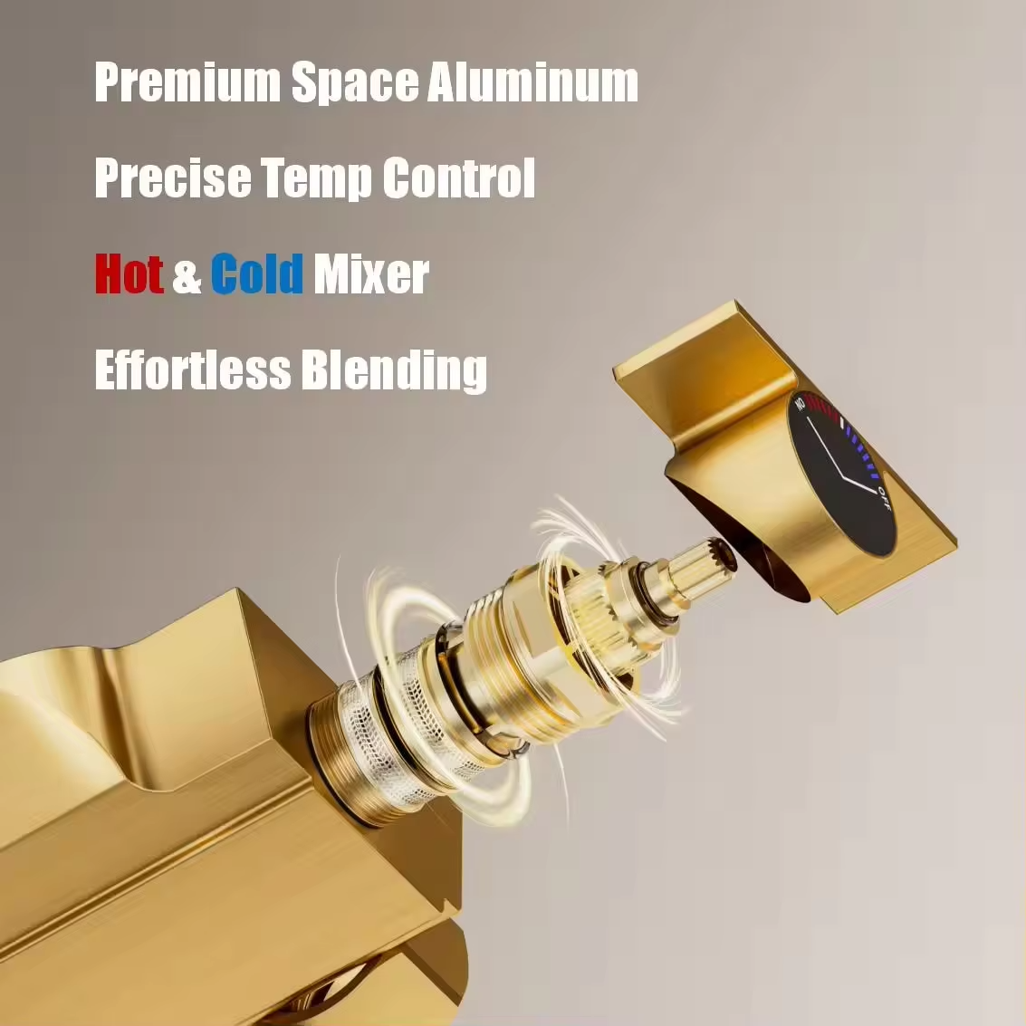 Golden Piano Shower System