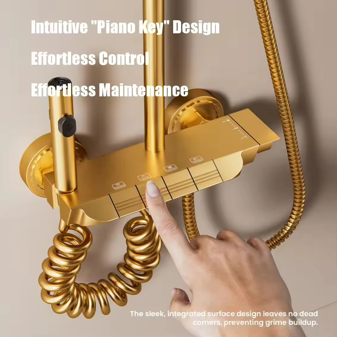 Golden Piano Shower System