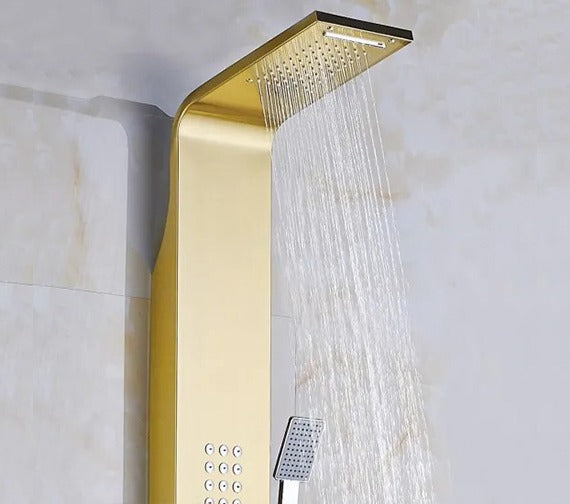 Luxury Shower Panel – #0002 Gold, #0003 Bronze, #0004 Black & Silver