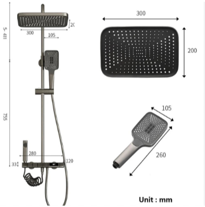 Digital Piano Shower System