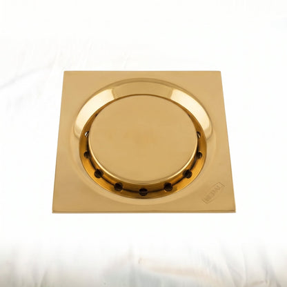 Gold Square Floor Waste #0011