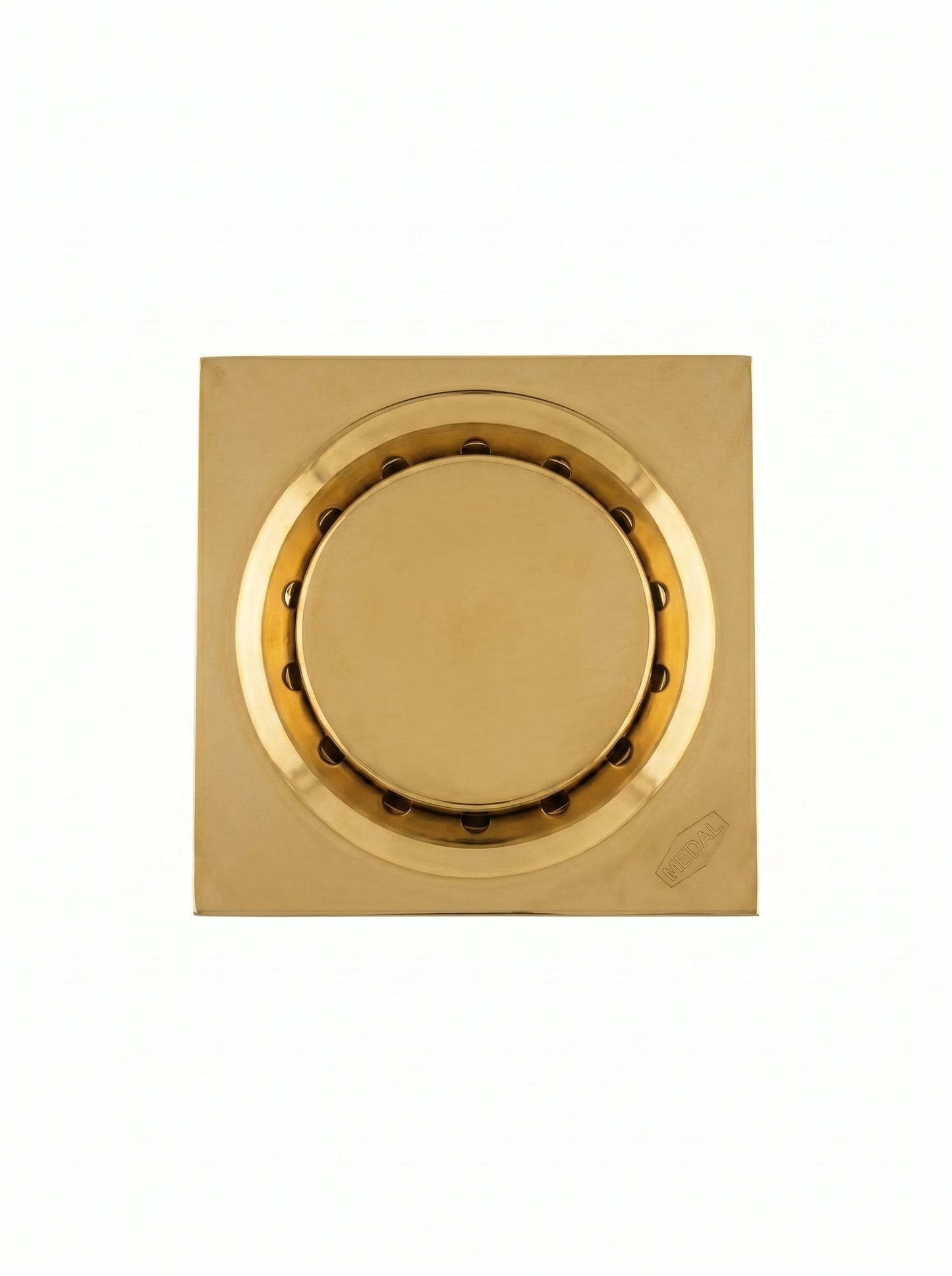 Gold Square Floor Waste #0011