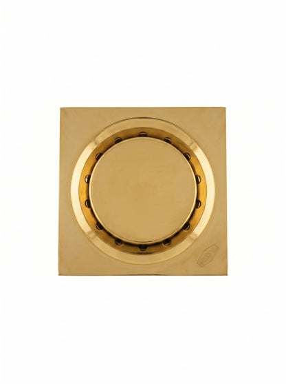 Gold Square Floor Waste #0011